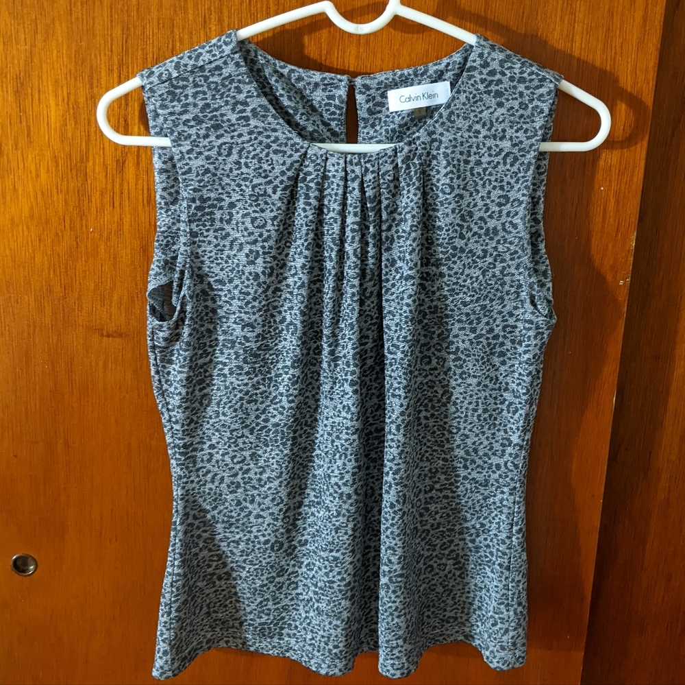 Shiny animal print party top
